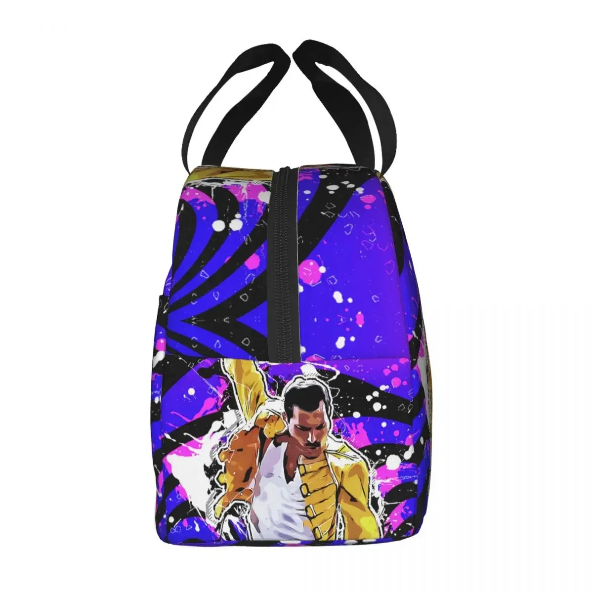 Bolsa de almuerzo Freddie Mercury para mujer, refrigerador térmico, caja de almuerzo con aislamiento de música Rock Queen para estudiantes, escuela, trabajo, Picnic, bolsas de comida