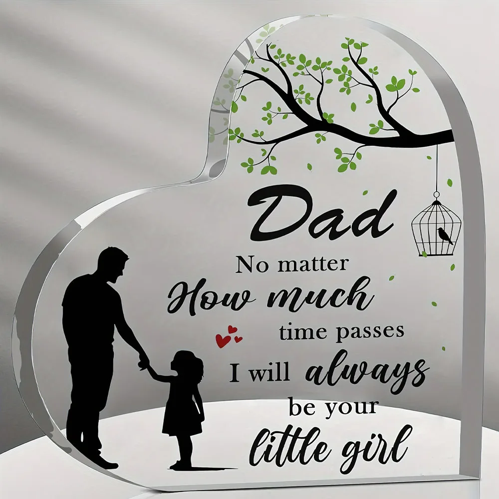 Dad Gifts From Daughter Acrylic Plaque Fathers Dad Gift For Dad Dad Birthday Gifts Christmas Dad Gifts,Festival,Halloween Decor