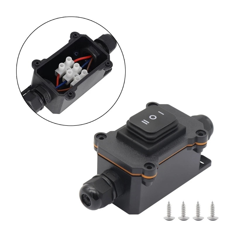 IP68 Waterproof 16A Heavy Duty Large Current Inline Cable Switch Power Refitting Automotive Power Switch