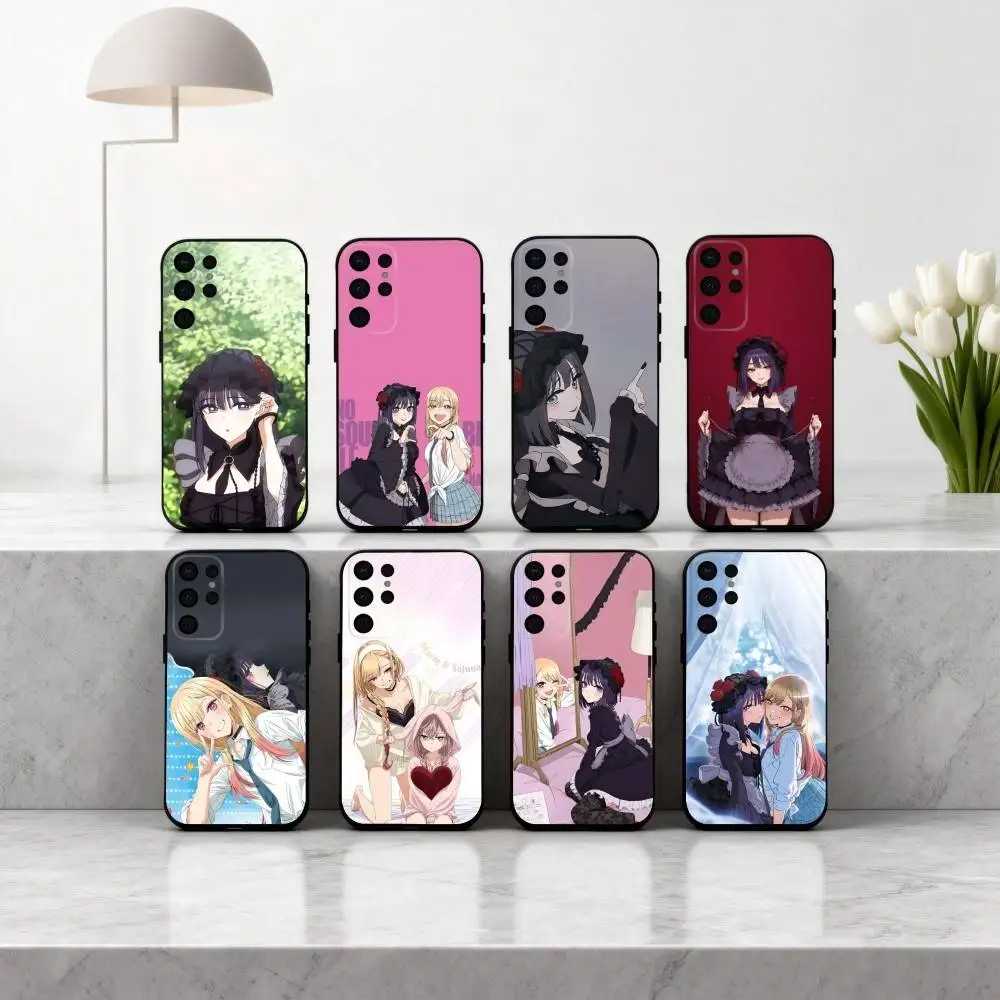 

S-Shizuku K-Kuroe M-Marin Kitagawa Phone Case For Samsung S25,S24,S21,S22,S23,S30,Ultra,S20,Plus,Others Soft Black Case