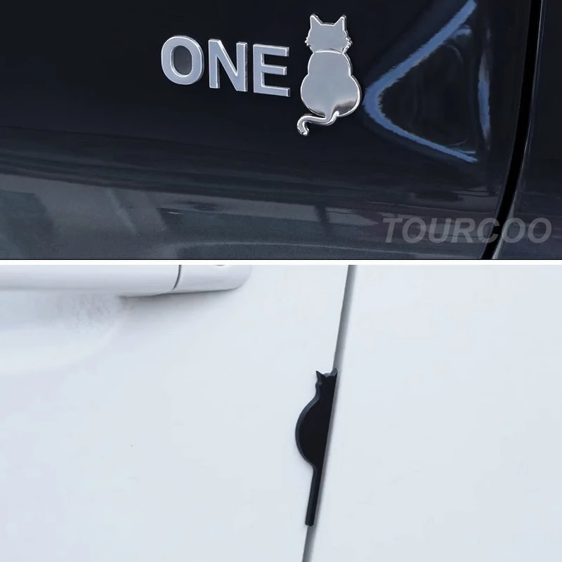 For ORA Funky Cat The Next ORA Cat Metal Charging Port Tailgate Decor Sticker Exterior Modified Accessories