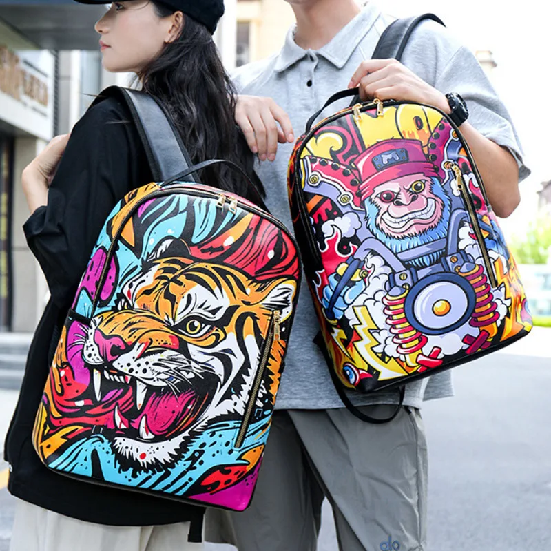 Y2K Funny Backpacks Pattern Printed Backpacks Personal Travel Bag Lightweight Sweet Protection Backpack College Students Bag New