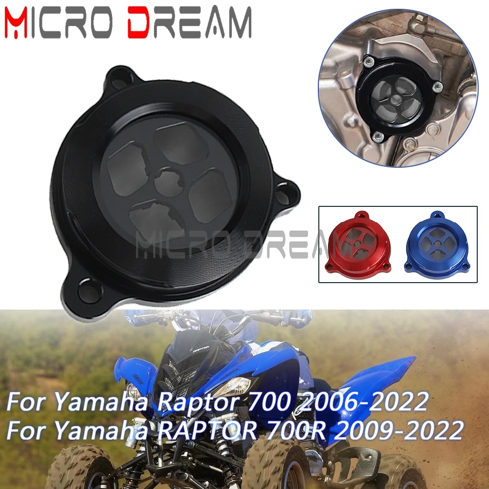 Engine Oil Filter Clear Cover For Yamaha Raptor 700 2006-2022 RAPTOR 700R 2009-2022 Oil filtrar Cover With Observing Window