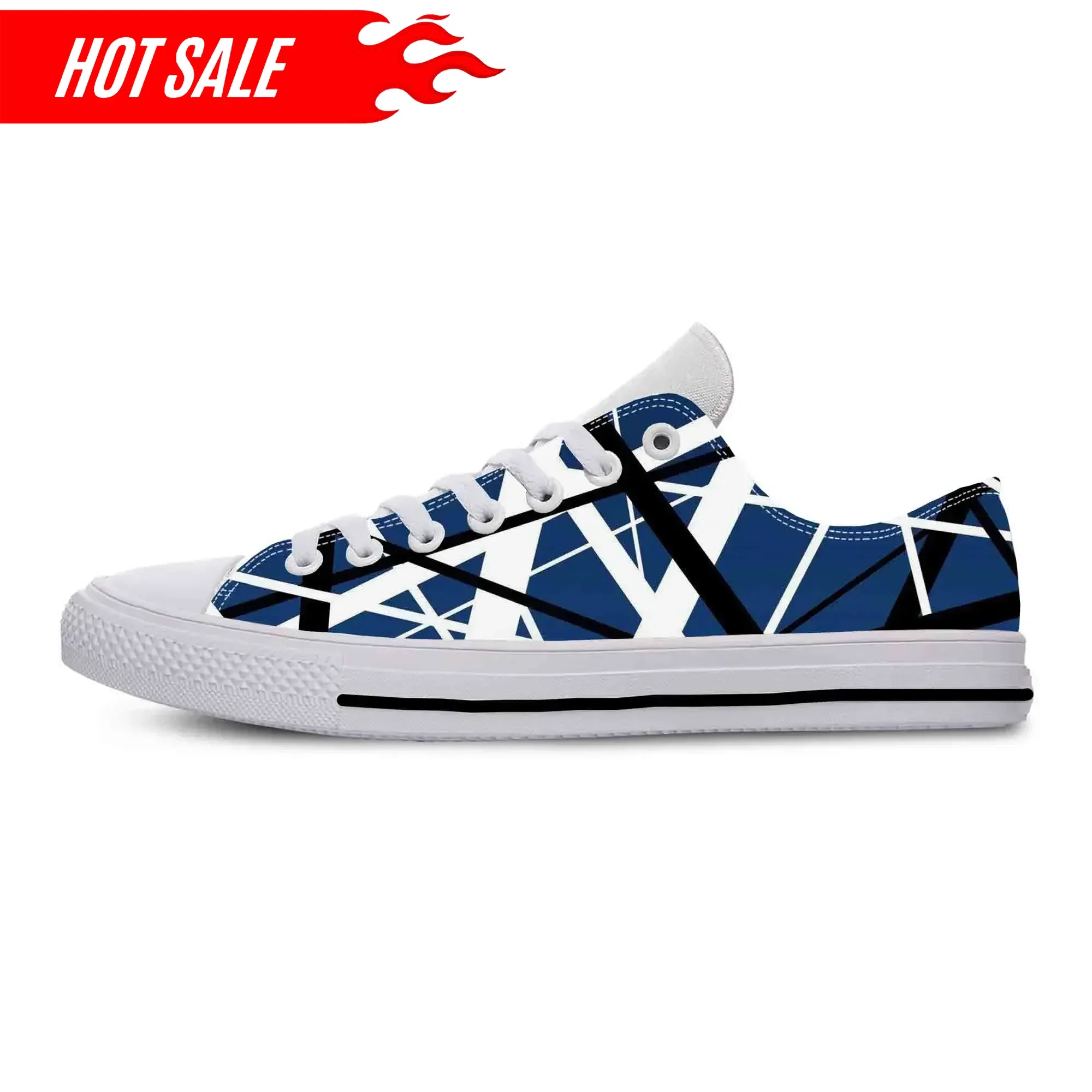 Hot EVH 5150 Stripe Guitar Heavy Metal Rock Music Board Shoes Lightweight Men Women Sneakers Breathable Low Top Casual Shoes