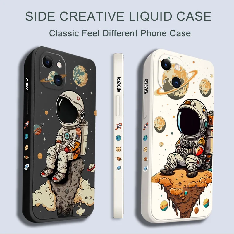 Funda de teléfono Saturn Cute Astronaut para niños, Samsung Galaxy A15, A34, A54, A52s, S24, S23 Ultra, S22 Plus, S21 FE, A35, A55, 5G