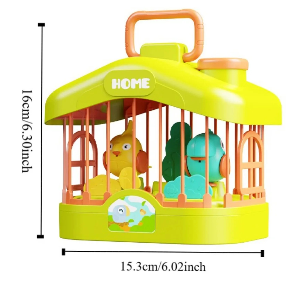 Learn To Speak Chirping Bird Cage Toy Light Parrot Kids Voice-Activated Birdcage Sound Design Pet Children Interactive Toy