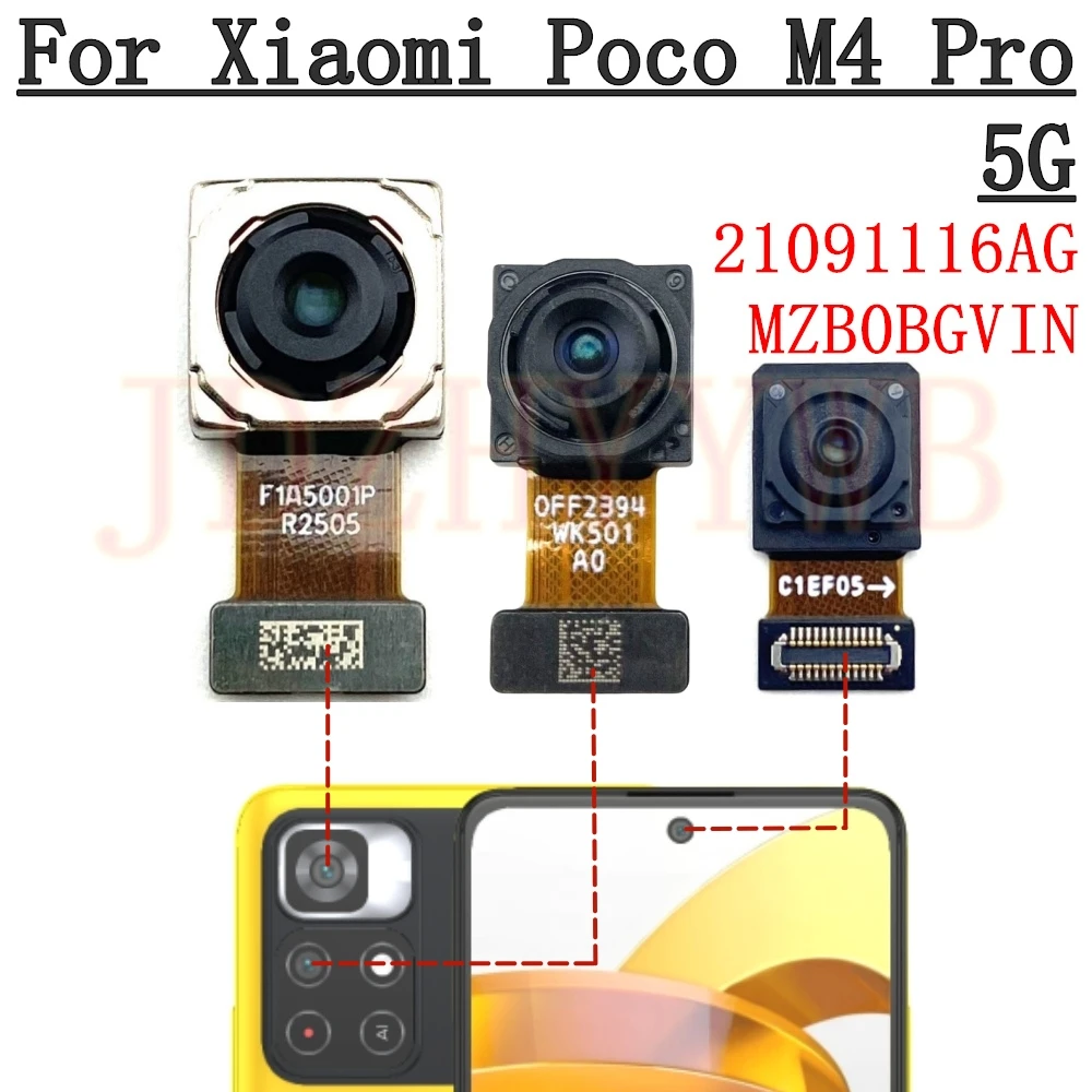 

Задняя передняя камера для Xiaomi Poco M4 Pro 5G Selfie, широкий сверхширокий модуль основной задней камеры, замена Poco M4Pro 5G