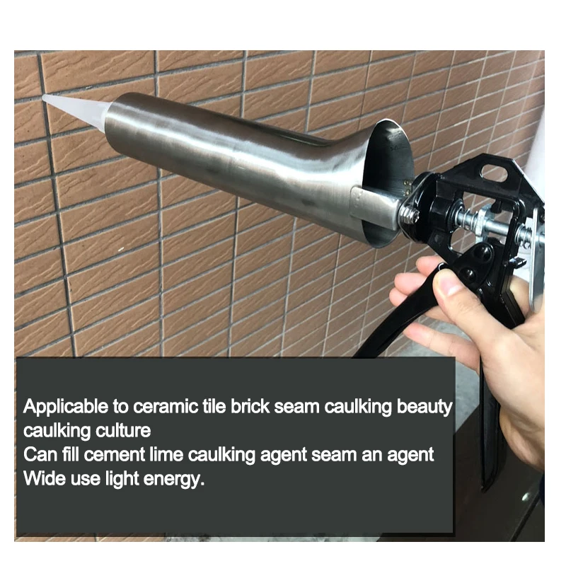 CZ-003 Stainless Steel Caulking Gun Handheld Concrete Joint Filling Guns External Wall Caulking Artifact Mortar Sprayer DIY Tool