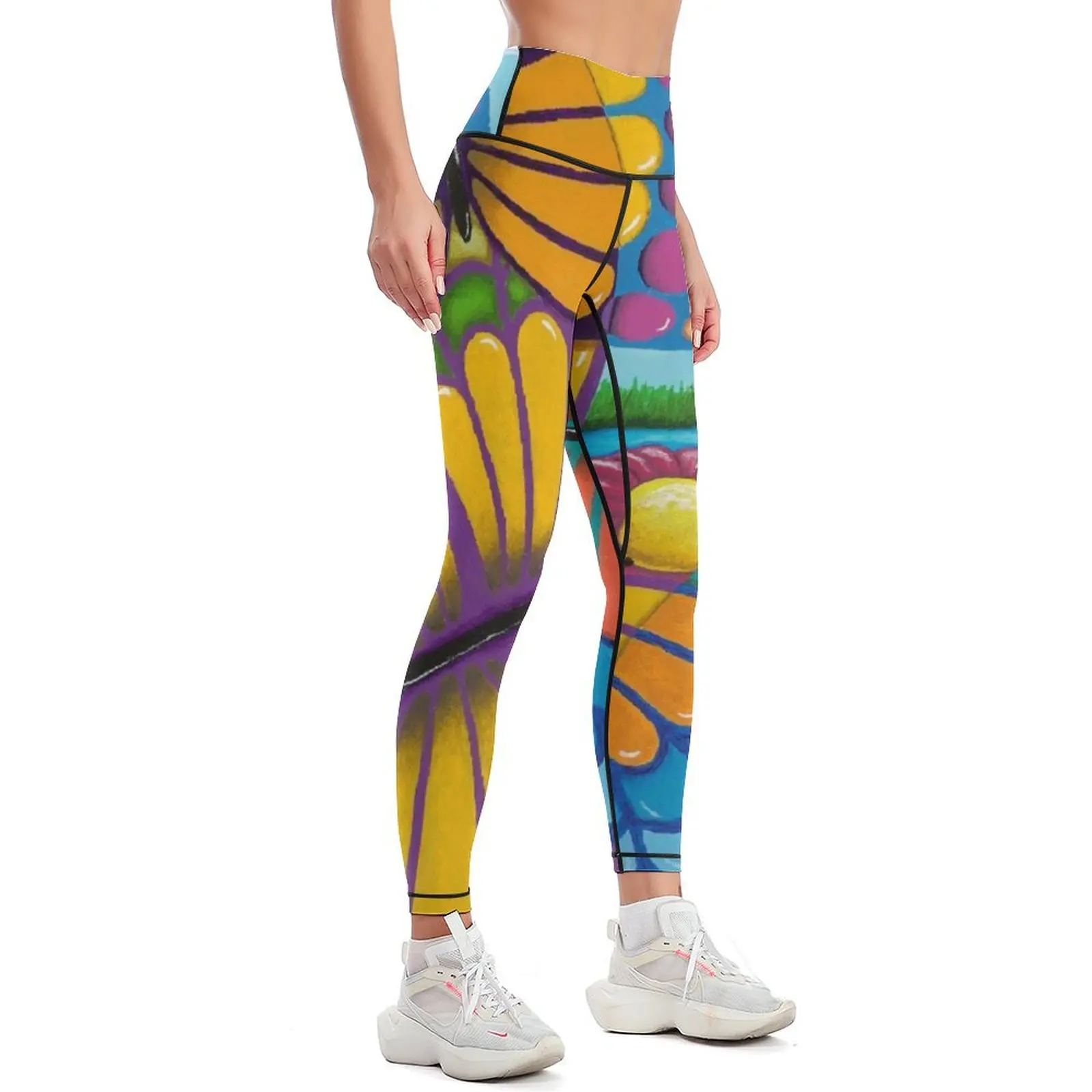 Butterflight-leggings esportivas definidas para as mulheres, sportswear para ginásio