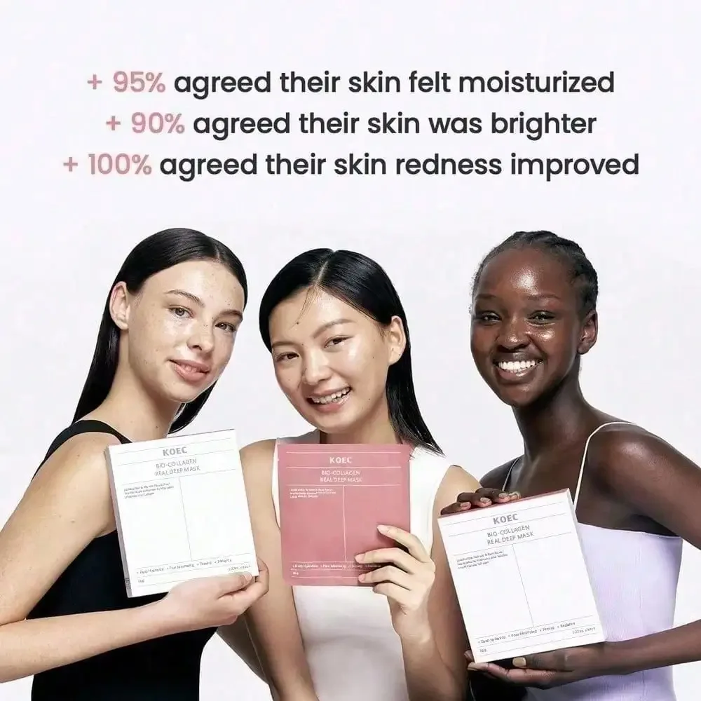Deep Absorbable Bio-Collagen Night Mask with Ferment Extracts, Multi-Benefit Overnight Skin Care Mask, Helps Plump Skin Texture, Refines Pore Appearance, Tones Facial Contours, and Enhances Natural Radiant Skin Tone