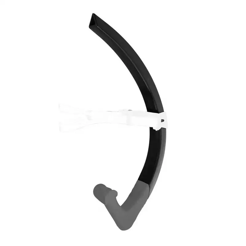 

AEF6-Swimming Training Snorkel Tube, Front Breathing Tube Center Mount Silicone Mouthpiece Adult Freestyle Breathing Tube