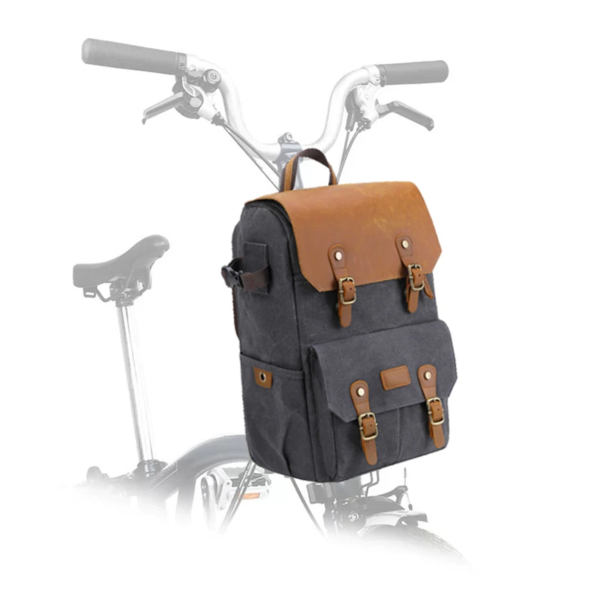 Jklitepro Bicycle Front Bag DSLR Camera Drone Backpack Waterproof Canvas Outdoor Photography Package For Brompton Bag