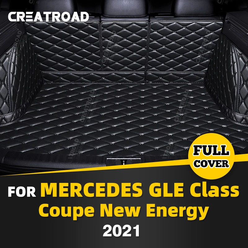 

Auto Full Coverage Trunk Mat For Mercedes Benz GLE Class Coupe New Energy 2021 Car Boot Cover Pad Interior Protector Accessories