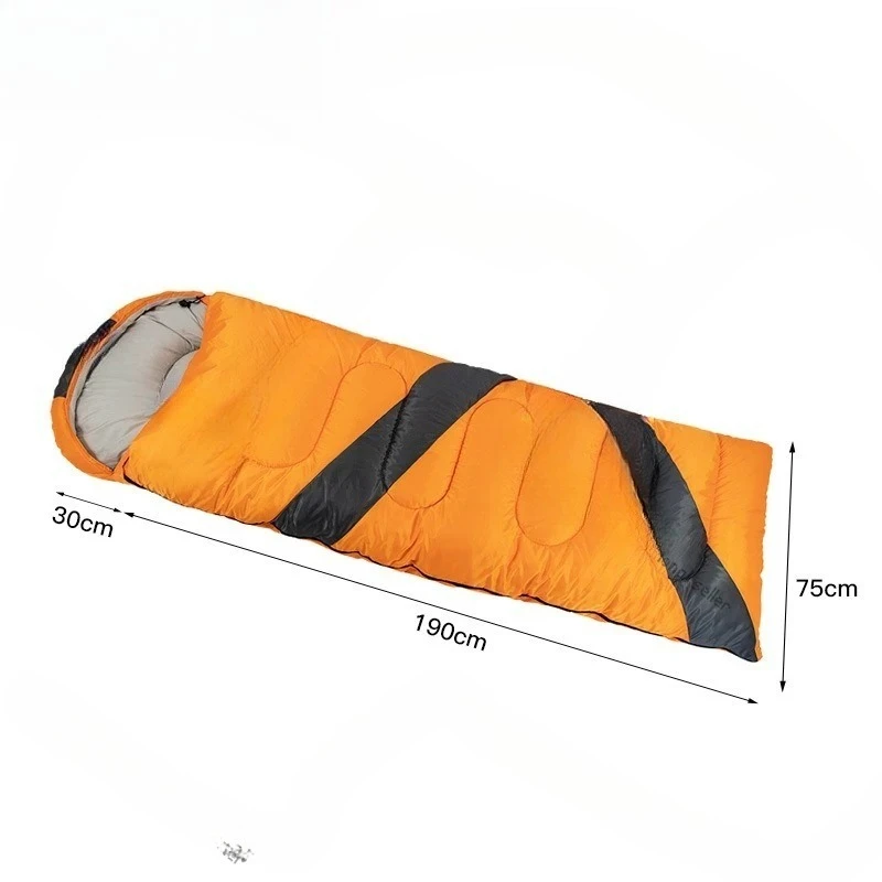 

envelope sleeping bag, outdoor camping water-proof and dirt-resistant sleeping bag, adult hollow cotton winter sleeping bag