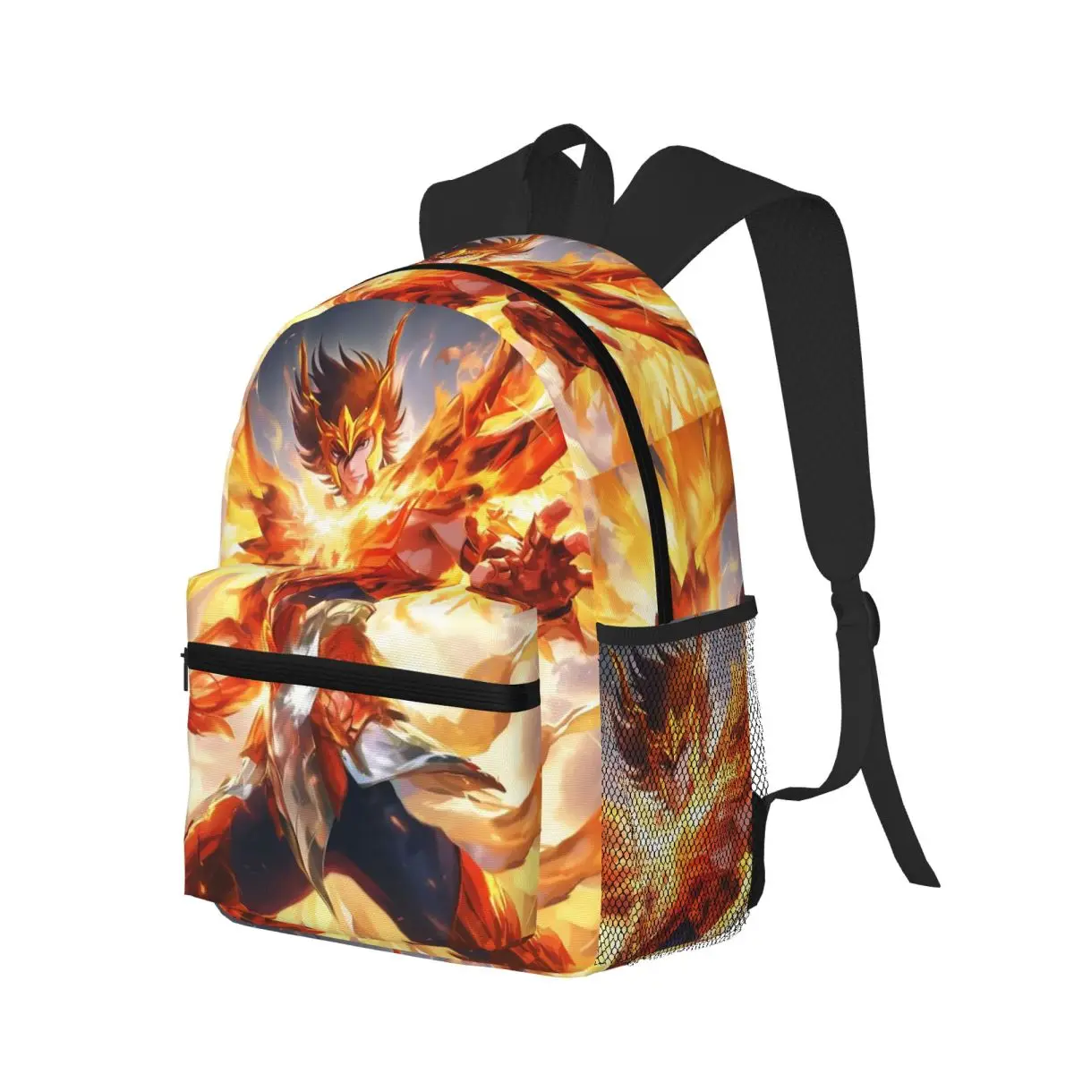 

Anime Knights Of The Zodiac Phoenix Ikki Student Backpack School Bag Hiking Travel Daypack for Boys Girls Bookbag Shoulder Bags