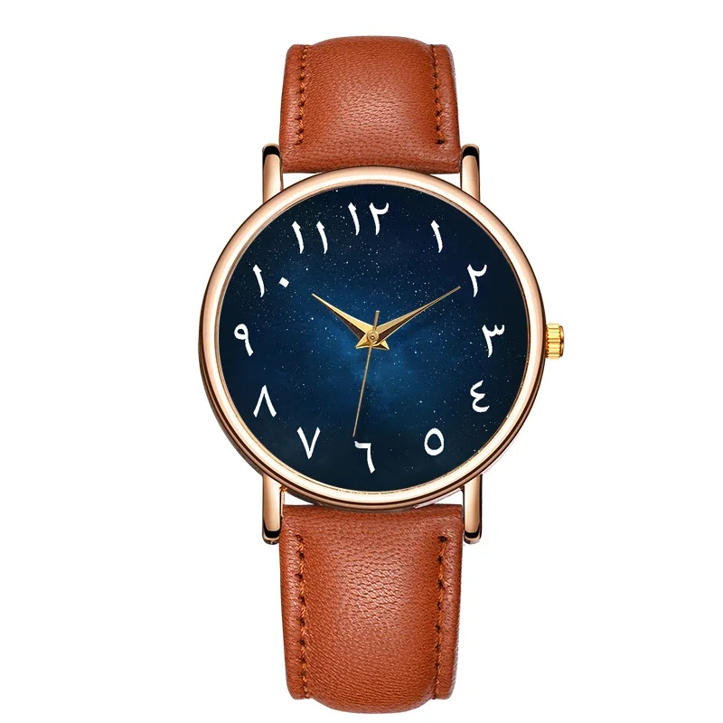 Casual Girl's Quartz Watch Blue Star Sky Picture Light Quartz Wristwatches Temperament Ladies Watch Dropshipping