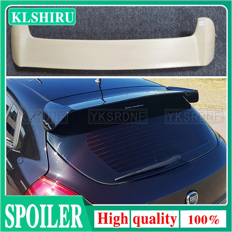 For FIAT BRAVO Spoiler 2006 to 2016 high quality carbon fiber glossy black DIY color Spoiler BRAVO II Spoilers