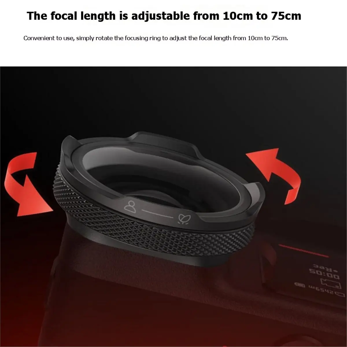 wilwill For Insta360 Ace Pro 2 Adjustable Macro Lens Action Camera Accessory