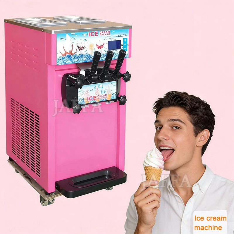 Household Ice Cream Machine Small Italian Style Semiconductor Refrigeration Compact Homemade Delicious Ice Cream Maker