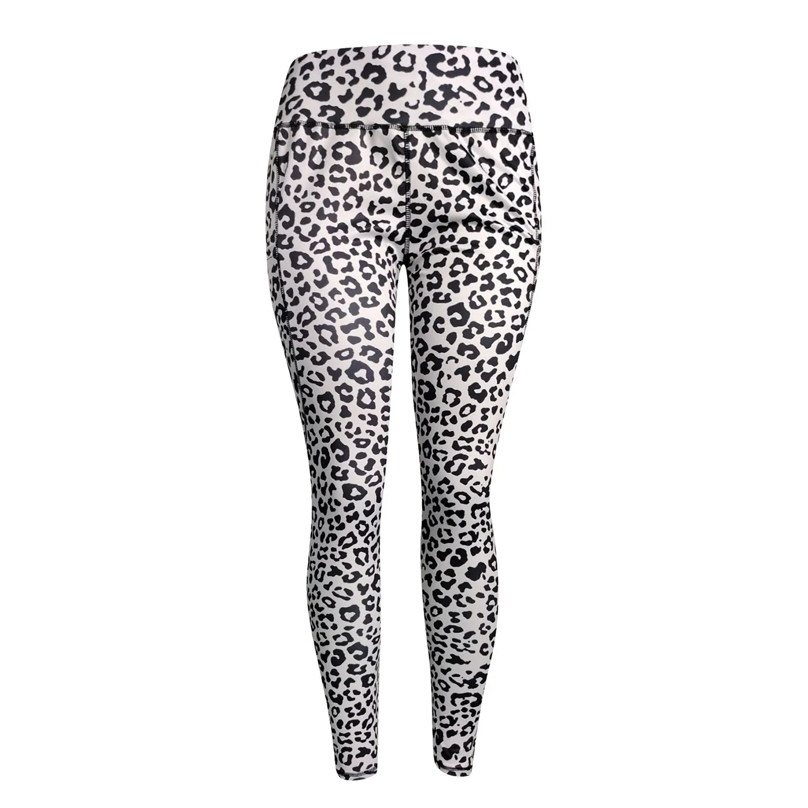 Leggings slim taille haute pour femme, pantalon de sport élastique, imprimé léopard, coton, mode estivale