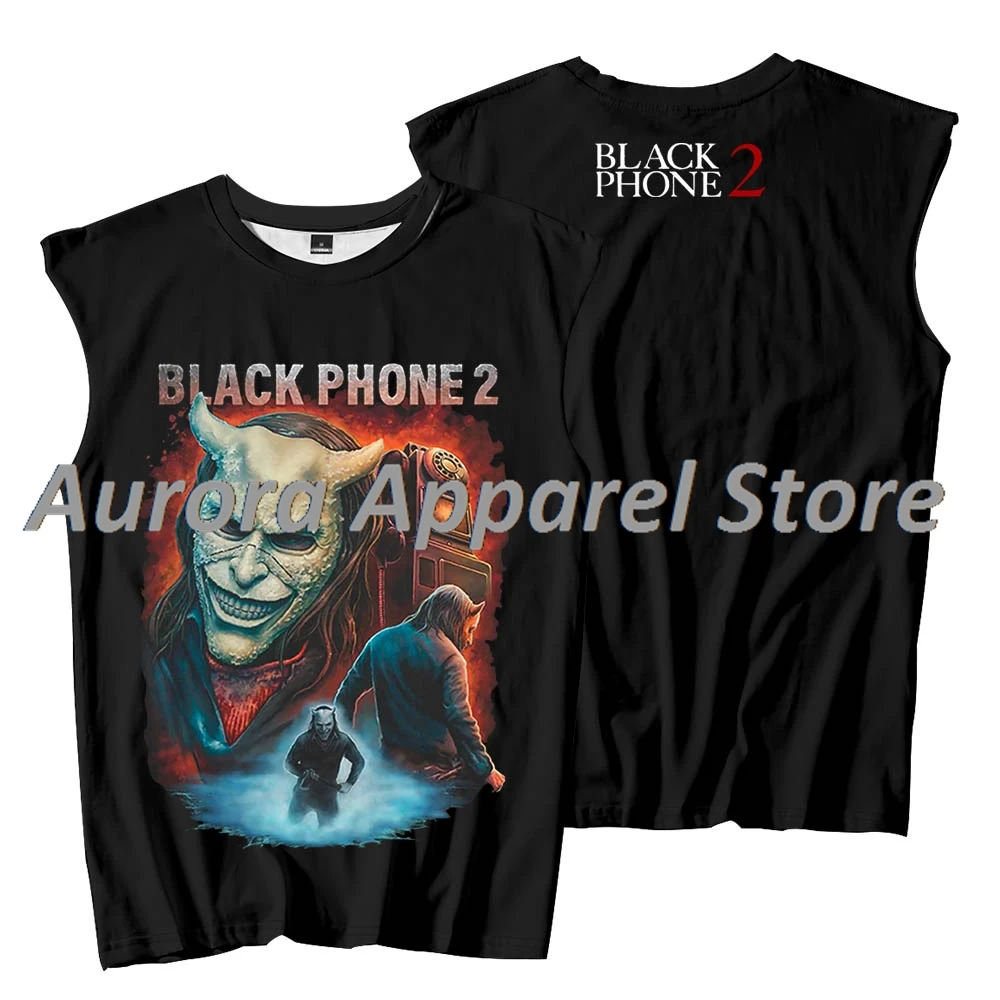 

Black Phone 2 You Have Been Warned Sleeveless T-Shirts Halloween Horror Movies Merch Women Men Tank Tops