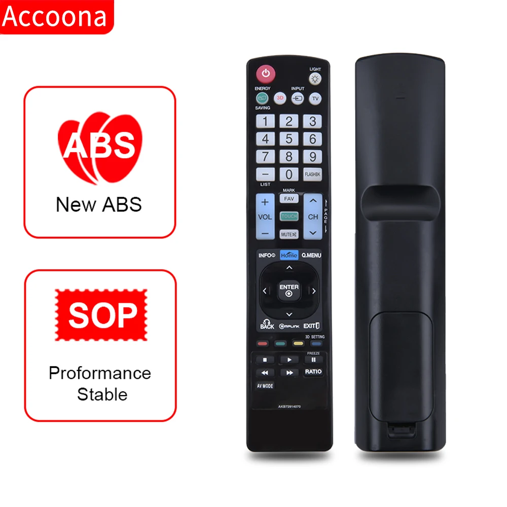 Substituição do controle remoto para TV, AKB72914070, Compatível para TV 60PV490, 50PV490, 50PT490, 50PT490U, 60PZ850, 50PT490R, 50PZ850