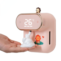 Wall Mounted Automatic Foam Soap Dispenser LED Temperature Display Smart Infrared Sensor Foam Machine Children's Soap Dispenser