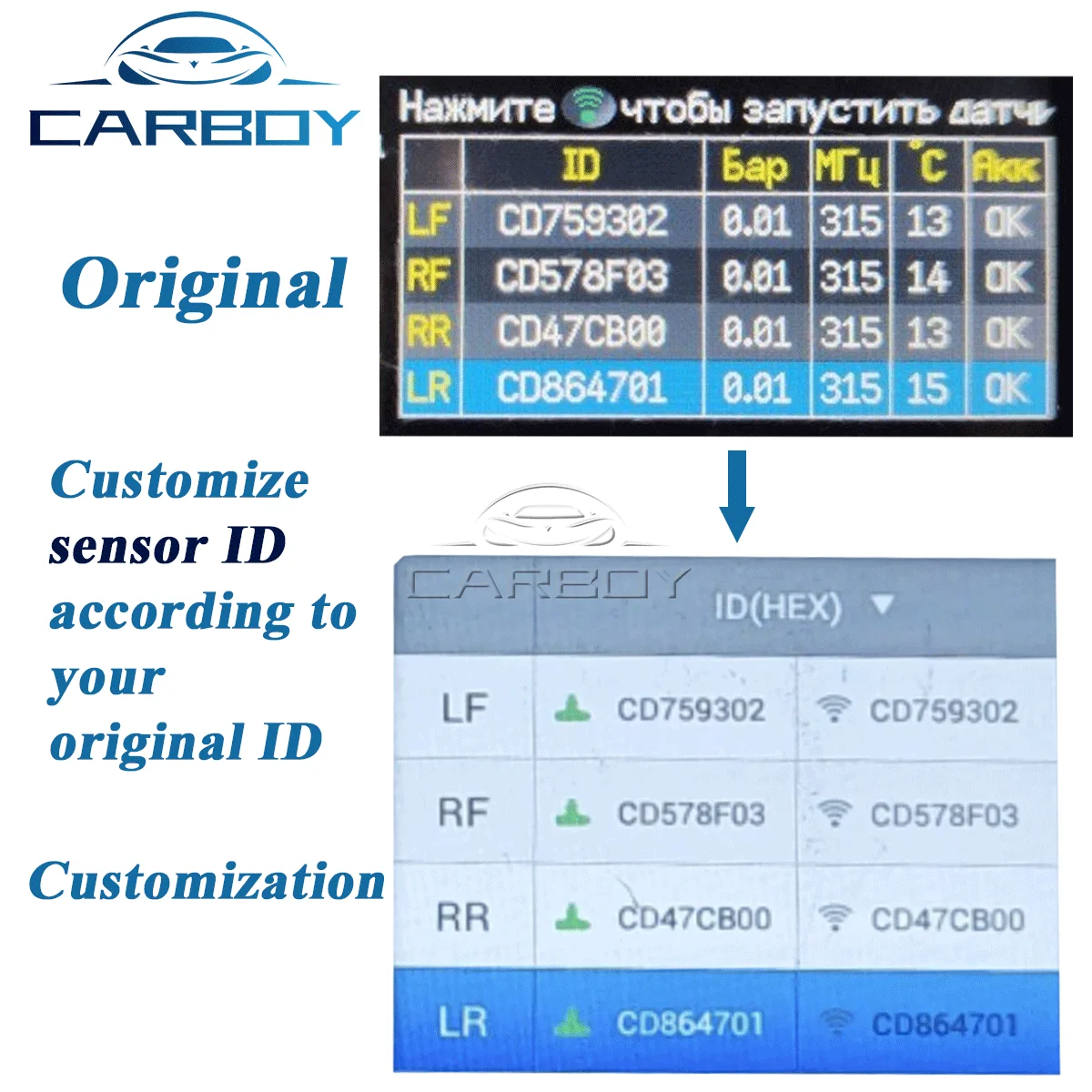 Sensor de pressão dos pneus, TPMS para Mercedes-Benz CL, CLS, E, GL, M, ML, R, S, SL, SLR, Sprinter Combo, 433MHz, A0045429818