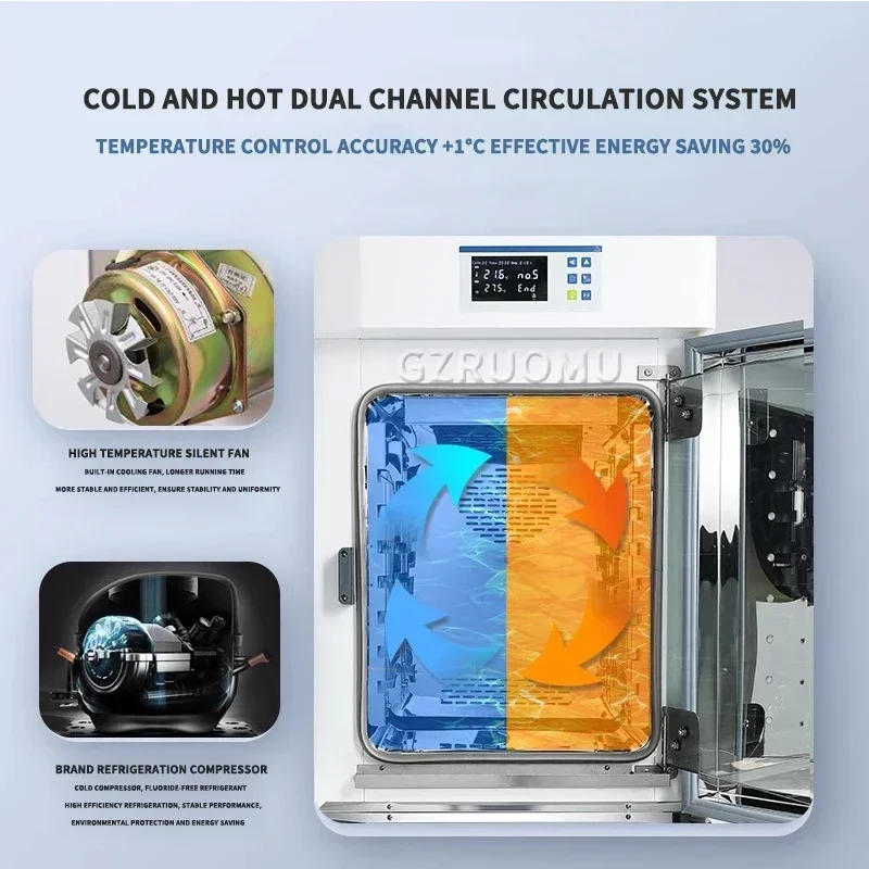 250L Artificial Climate Incubator Laboratory Constant Temperature and Humidity Germination Test Al Low Temperature Test Chamber
