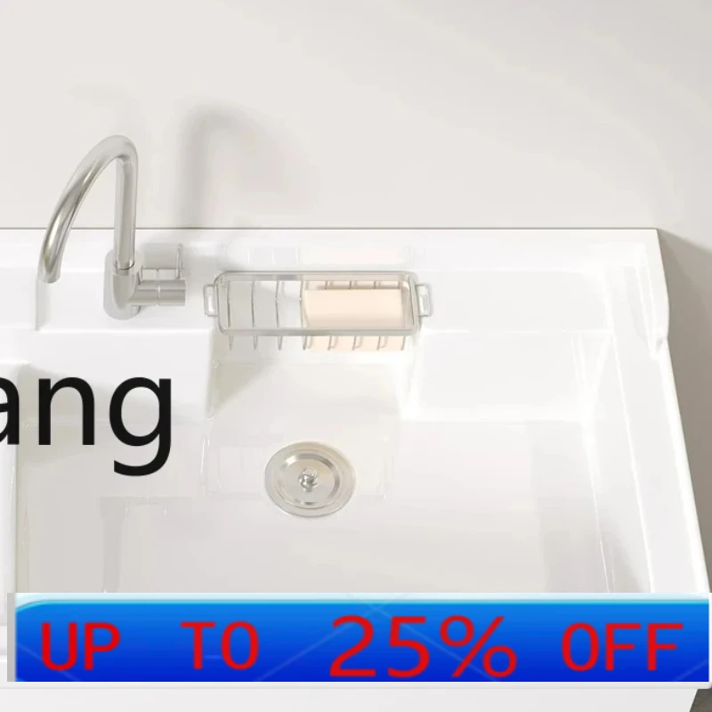 

LMM All Aluminum Honeycomb Laundry Cabinet Double Pool Basin Quartz Stone Large Sink Balcony Cabinet