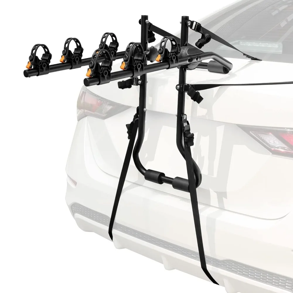 

Bike Rack, Trunk Mounted 3 Hitch Rack with 2”Receiver & Double Safety Guarantee, Folding Heavy Duty Adjustable, Customized