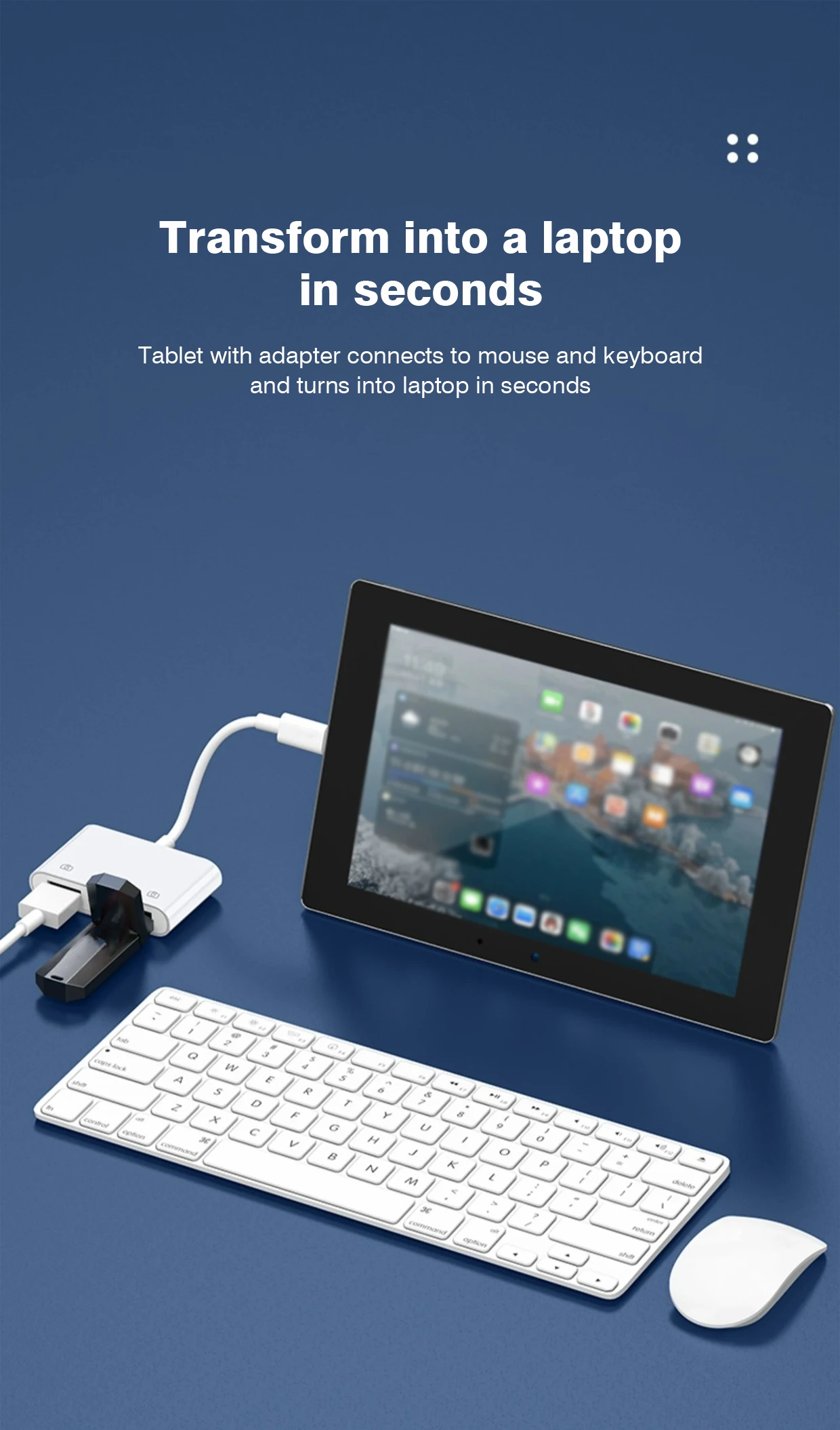 Lightning to USB Camera Adapter with Charging Port Portable for iPhone 17 16 15 Pro iPad to Card Reader USB Flash Drive