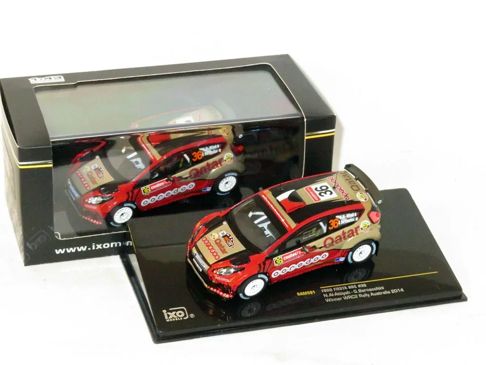 NEW IXO 1:43 Scale Fiesta RRC Qatar Winner WRC2 2014 Rally Racing Cars Diecast Model Toys for collection gift