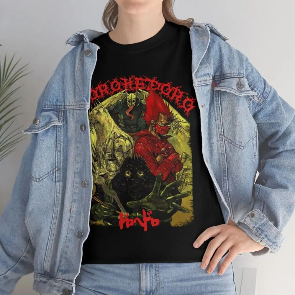 Dorohedoro metal T-shirt caiman,kanji,horror,shin,kaiman,nikaido,90s anime tee