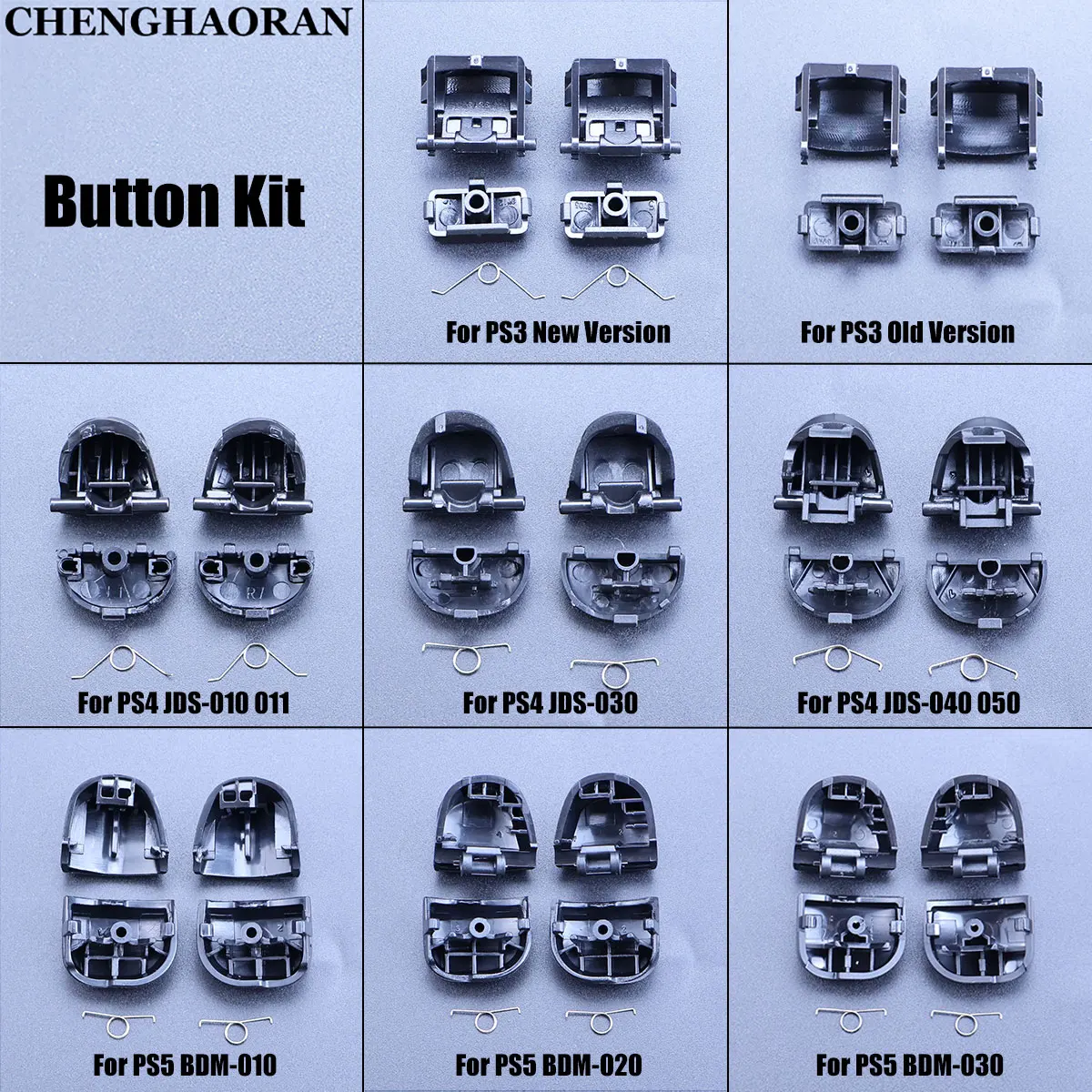 1Set For PS3 PS4 Pro Slim  L1 R1 L2 R2 Trigger Button Kit For PS5 BDM-010 020 030 V1 V2 V3 Controller With LR Holder Spring