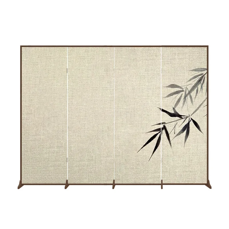 

The bamboo screen partition can be folded, and the entrance of the mobile living room is opaque and blocked.