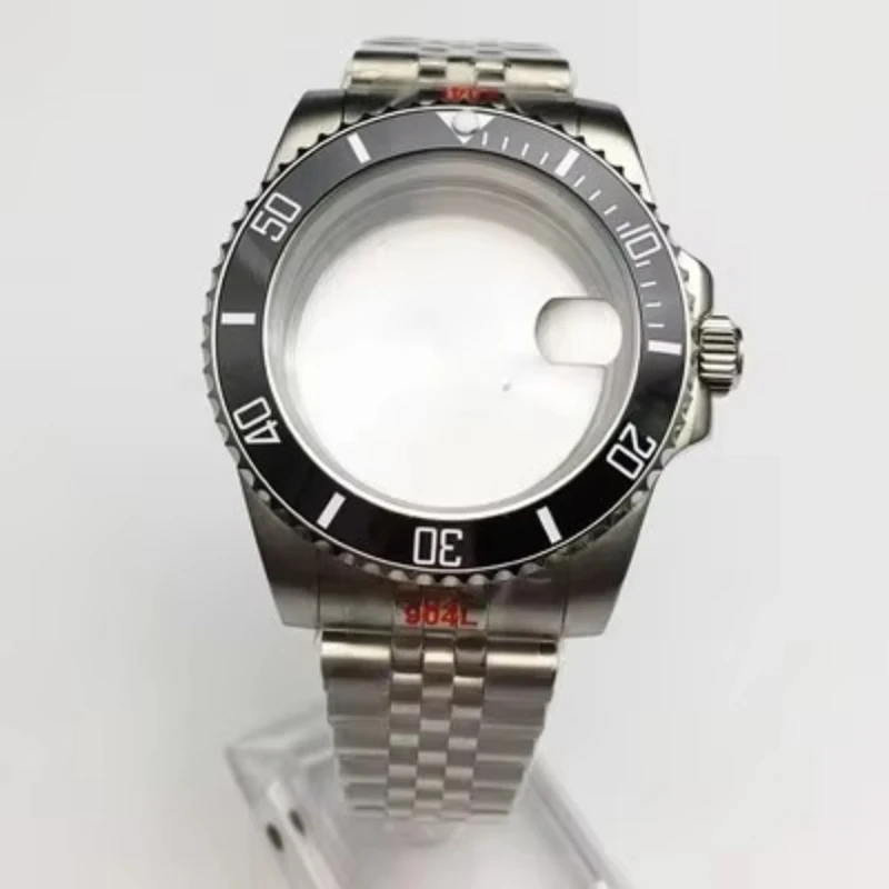 

20ATM Dive Case 40mm Fit NH35 NH36 NH34 GMT ETA 2824 PT5000 Case Jubilee Bracelet Sapphire Glass Slider