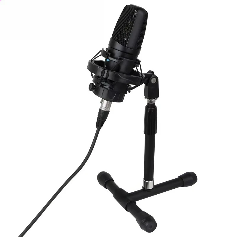 Portable adjustable-height desktop microphone stand for home/project recording and podcast easy fitting Alctron KS-2