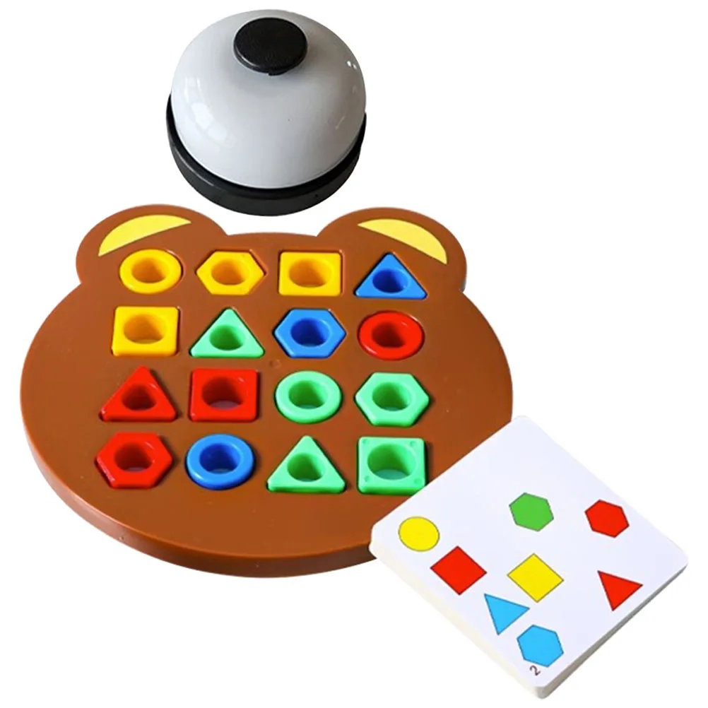 1 conjunto de jogo de tabuleiro de forma geométrica crianças cedo educacional para crianças 1-3 anos classificação cor correspondência brinquedo pré-escolar