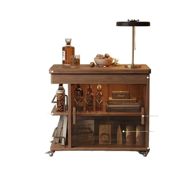 

Solid wood coffee table folding multi-functional small table