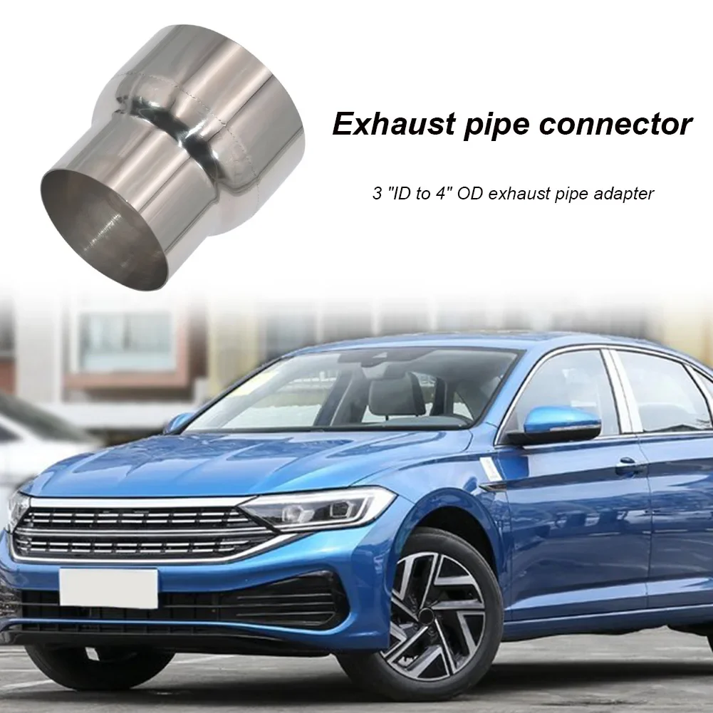 3in ID to 4in OD StainlessSteel Exhaust Tube Adapter Reducer 80-100mm Motorcycle Exhaust Tube Assy Pipe LinkTube Exhaust Adapter