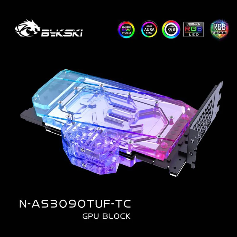 Bykski水ブロック使用forasus tuf RTX3080 10グラムゲーム/RTX3090 24グラムバックプレーン水冷gpuカード/フルカバー銅ラジエーター