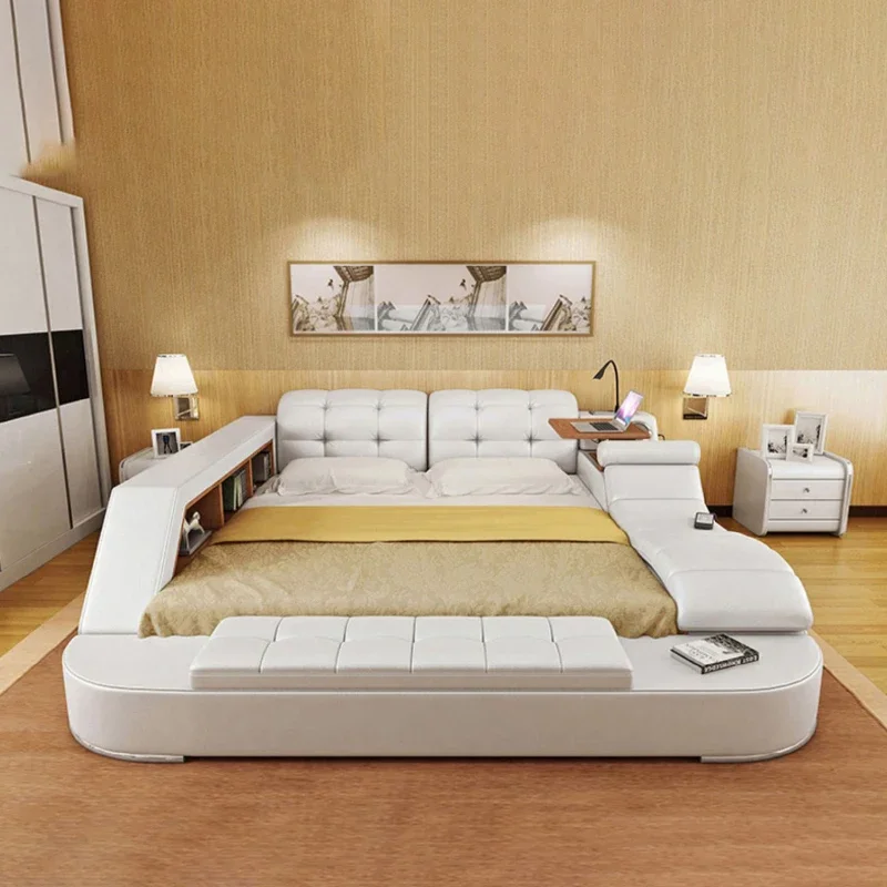 

Multi Functional Tatami Master Bedroom, Double Bed, Modern Minimalist Storage, Wedding Bed, Intelligent Massage Bed