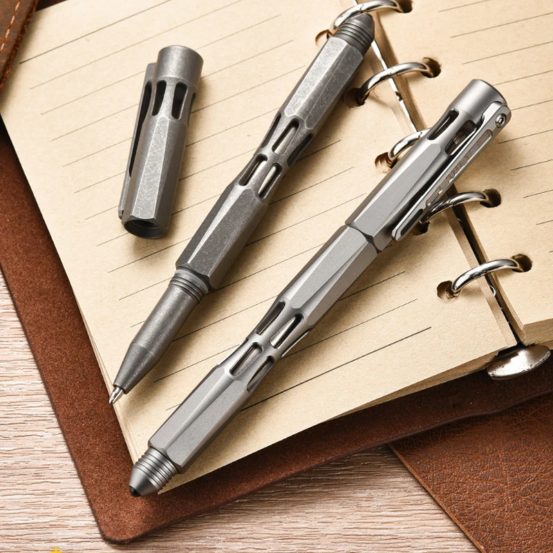 

Открытый EDC Титановый сплав Многофункциональная тактическая ручка Самооборона Вольфрамовая стальная головка Автомобильный аварийный инструмент для разбивания окон