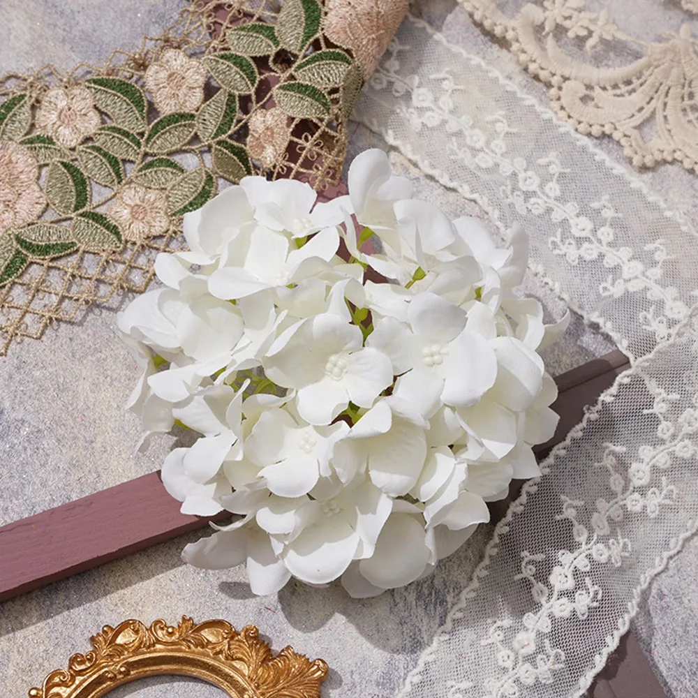 

Новый белый цветочный головной убор для невесты: гортензия во французском стиле, элегантные свадебные украшения для волос, аксессуары для прически