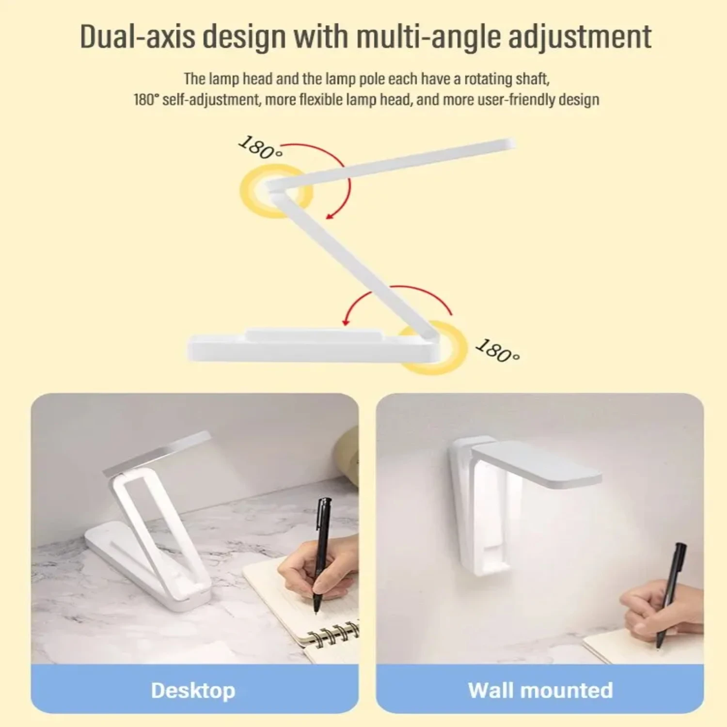 New Convenient Dimmable Foldable LED Reading Desk Lamp with Remote Control - Perfect for Comfortable Lighting in Office, Study, 