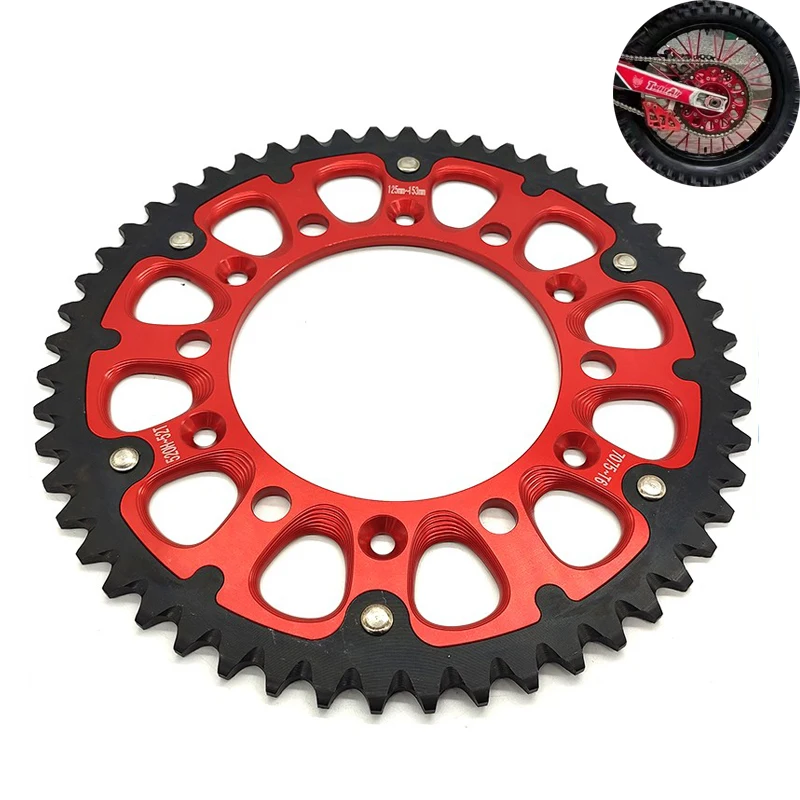 Motorcycle Rear Sprocket Crankset Big Fly Gear Aluminum alloy 7116 For CR CRF 125 150 250 450 BSE Z1 Z2 Z4 Z6 Z8 KAYO T6 T4 K6R