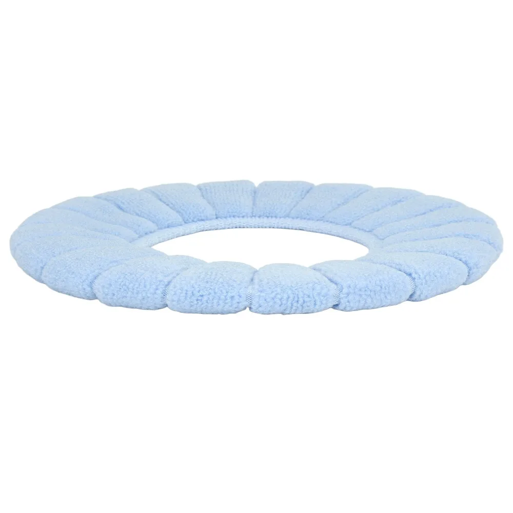 5 Pack 5 Color Combinations Toilet Seat Cover Polyester Washable Toilet Seat Pad Thickened Material Universal Fit U/V/O Toilets