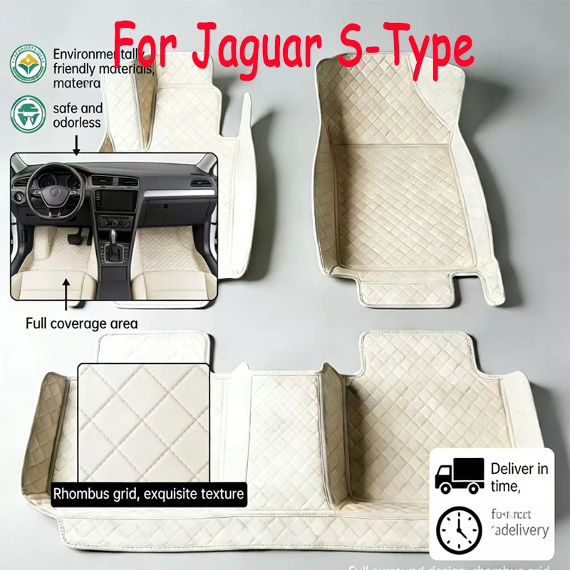 Alfombrillas para el suelo del coche, accesorios interiores para Jaguar S-Type SType S Type 1999 ~ 2007, almohadillas antisuciedad