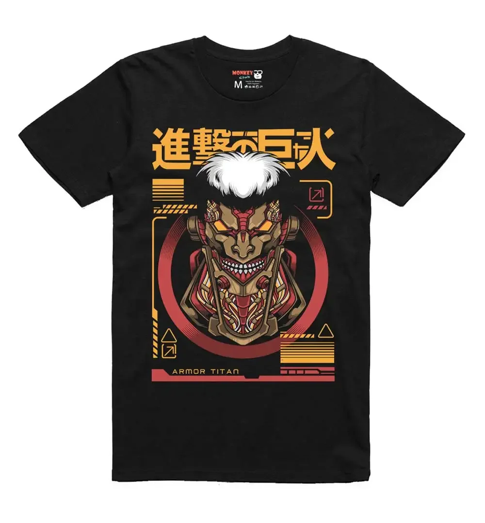 Camiseta Attack on Titan blindado (Titan Acorazado) - Piel gruesa chapada con hombro dañado por batalla Pauldron